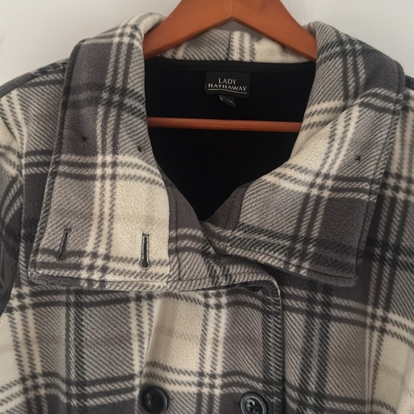 LADY HATHAWAY WOMENS DOUBLE BREASTED FLEECE BELTED JACKET SIZE L LNC - Picture 3 of 9
